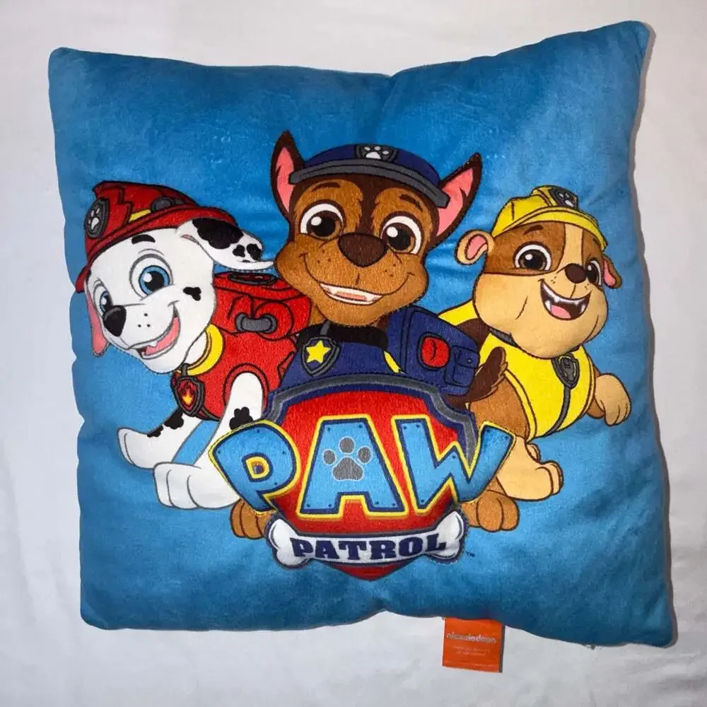 Paw Patrol Chase Marshall Rubble Blue Throw Pillow Cushion Nickelodeon
